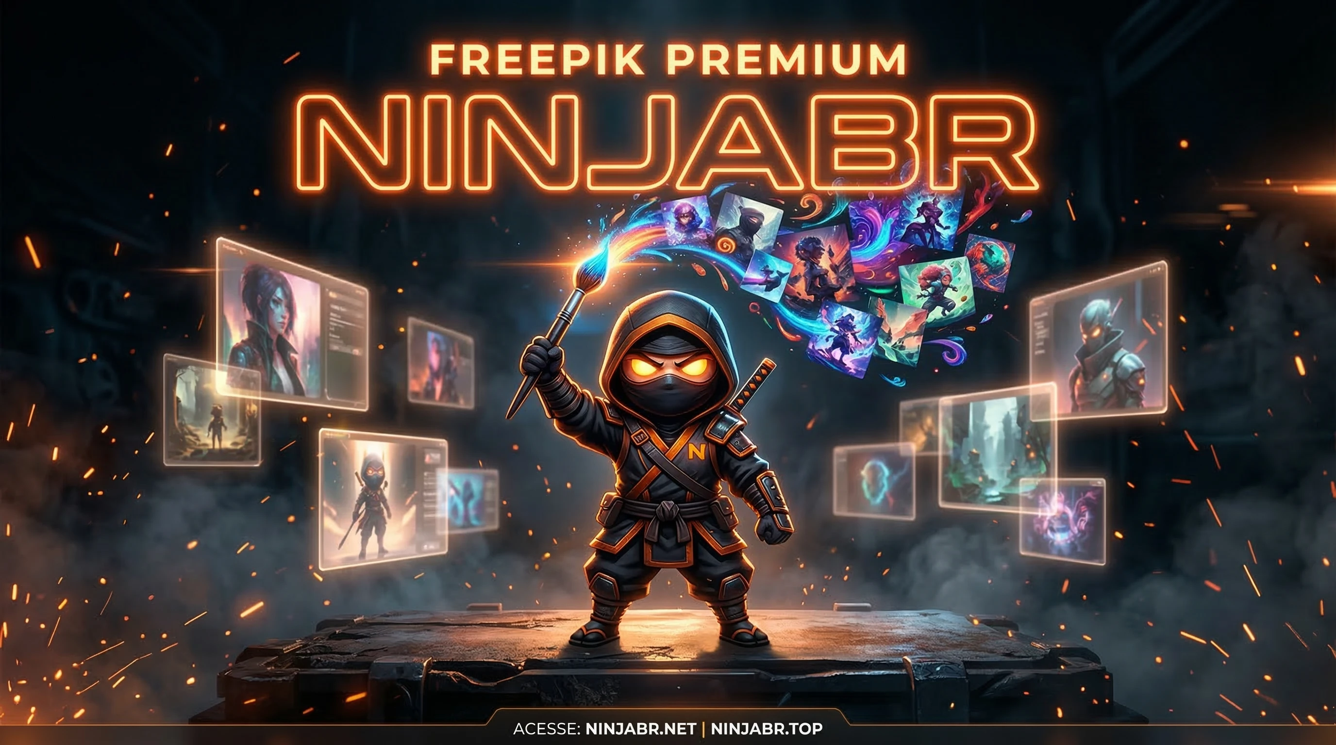 NinjaBR Freepik Premium IA ilimitada imagens vídeos 2026